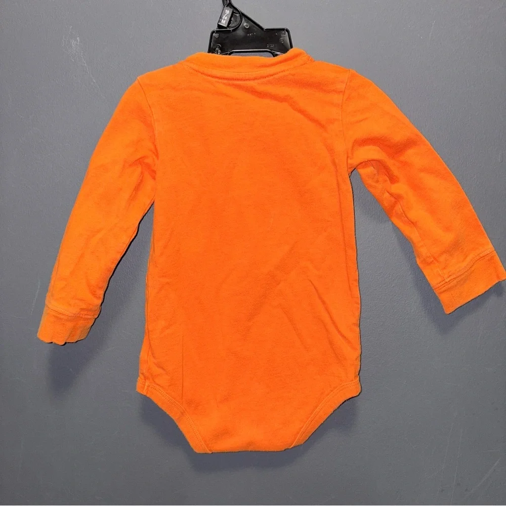 Carhartt Infants 24m Orange Long Sleeve Graphic Bodysuit 